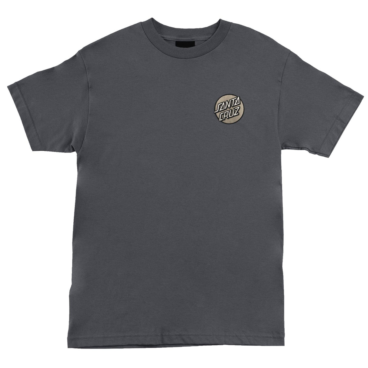 Santa Cruz Cruz Embroidered Heavyweight Charcoal Tan S/s Shirt