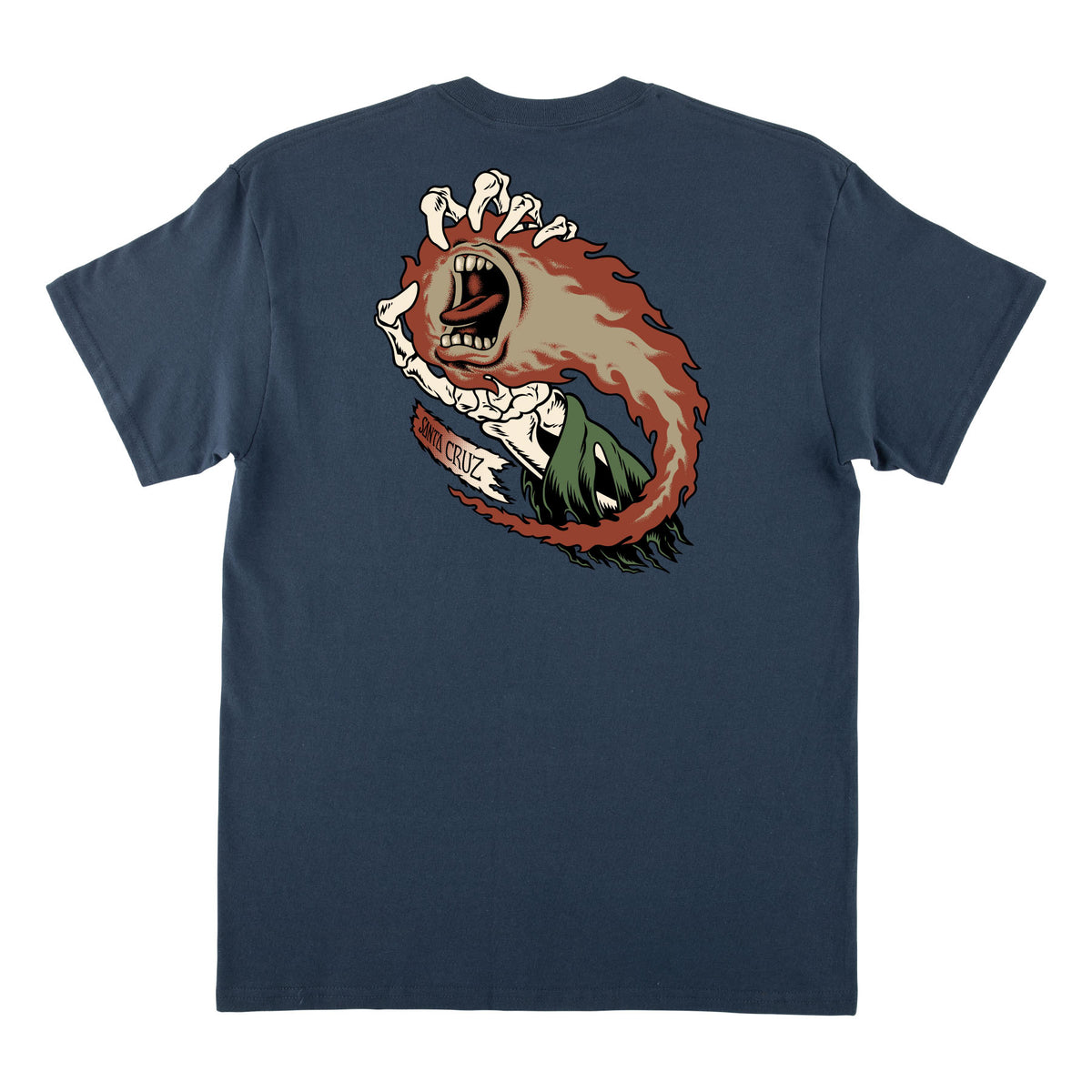 Santa Cruz O'Brien Screaming Reaper S/s Heavyweight Shirt Blue Dusk