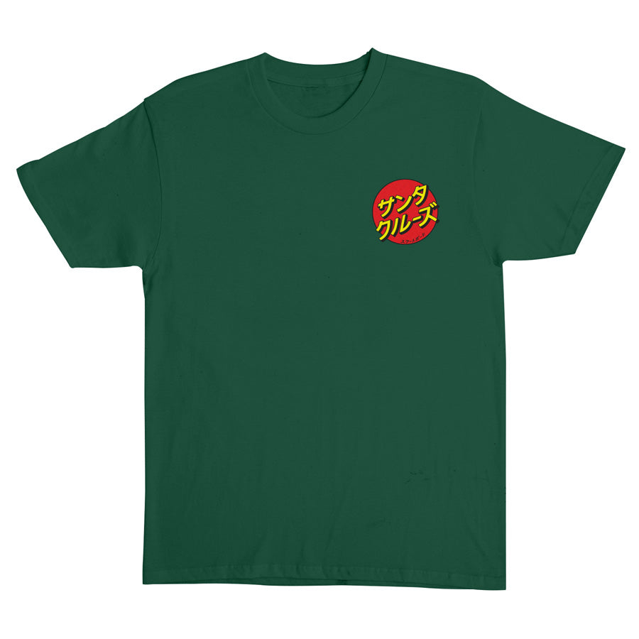Santa Cruz Katakana Dot Heavyweight Forest Green S/s Shirt