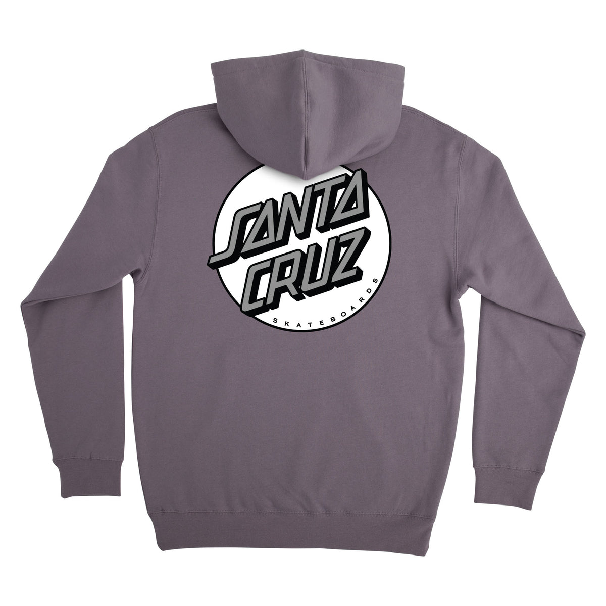Santa Cruz Other Dot P/O Hooded Heavyweight Sweatshirt Plum with White Silver