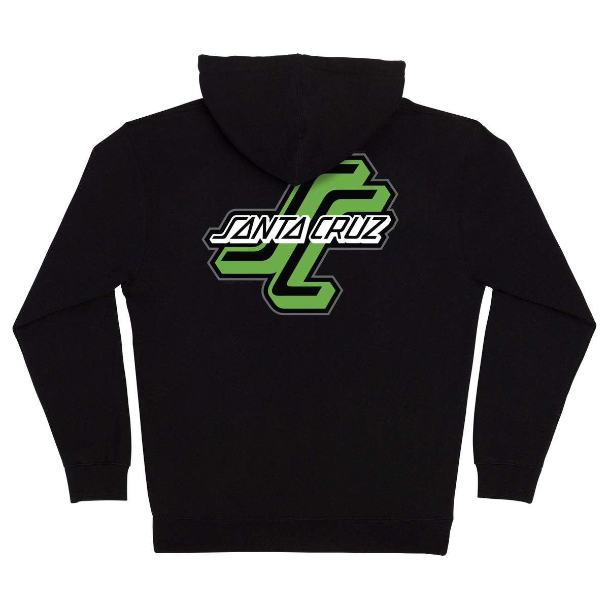 Santa Cruz Outer OGSC Zip Hooded Midweight Sweatshirt Black