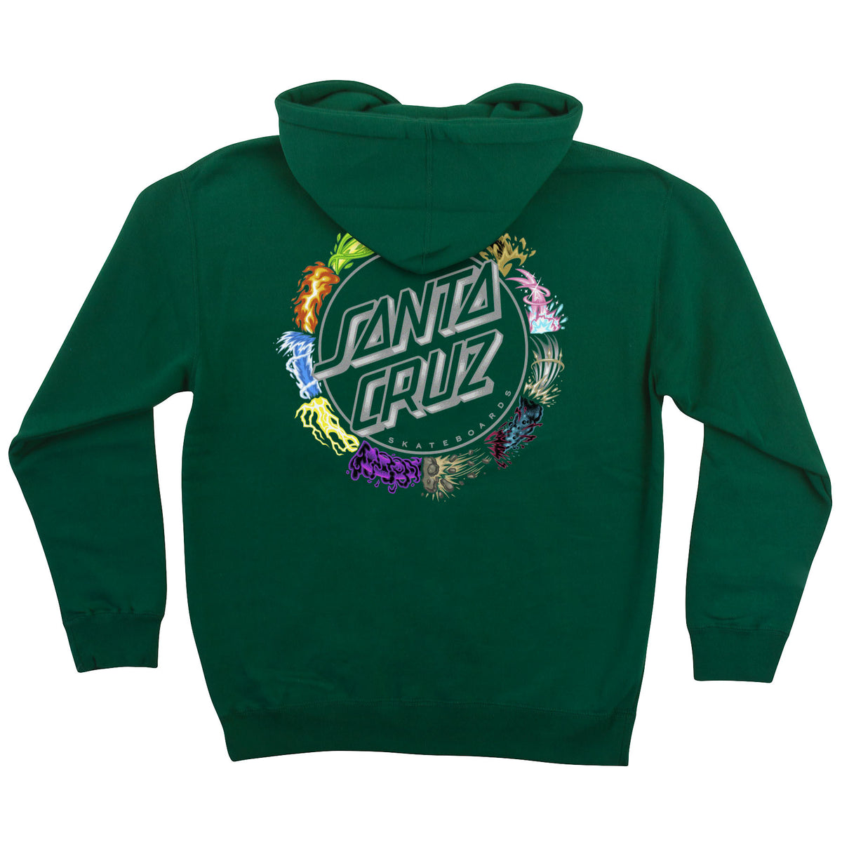 Santa Cruz x Pokémon Power Dot P/O Hooded Midweight Sweatshirt Forest