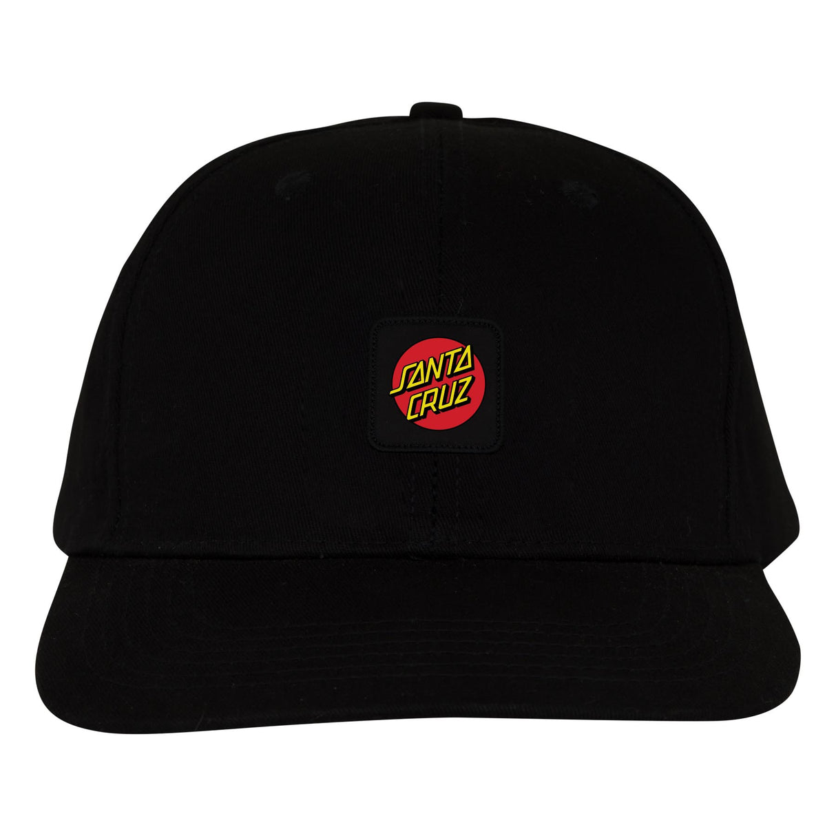 Santa Cruz Label Black Snapback Hat