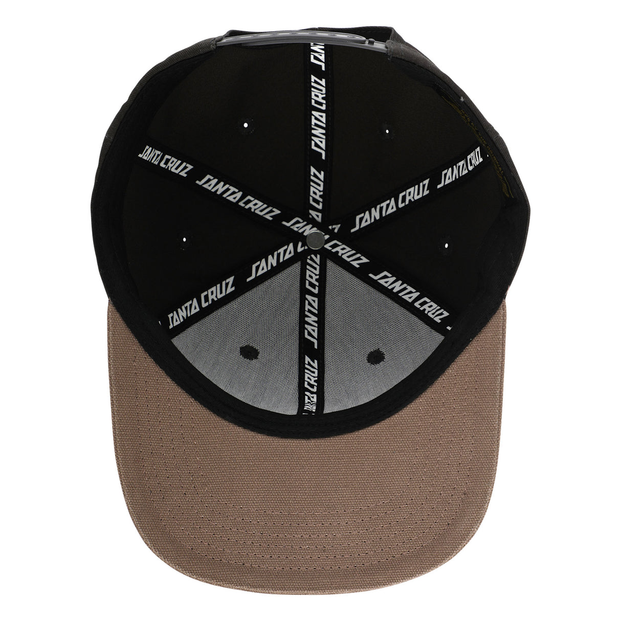Santa Cruz Label Black Saddle Snapback Hat