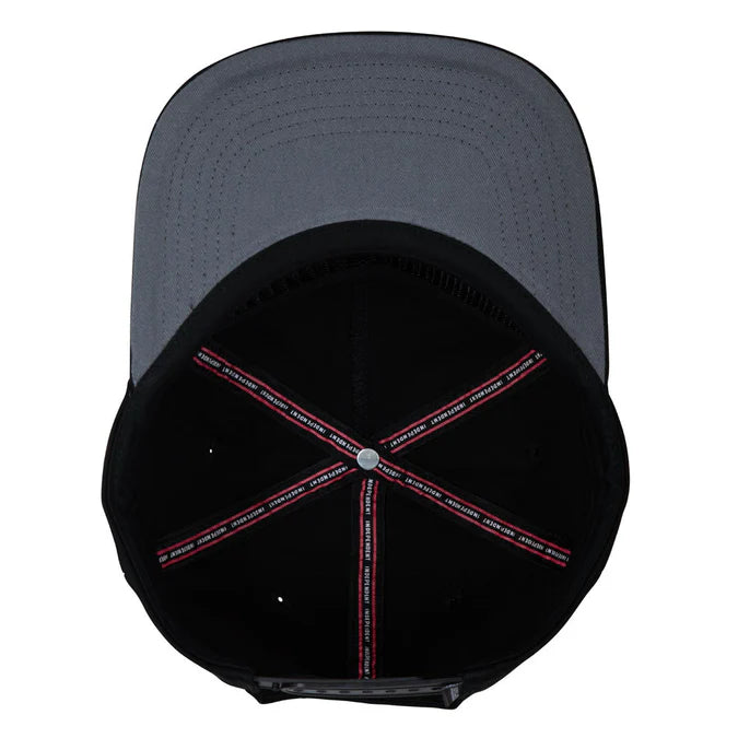 Independent Bar Logo Black Unstructured Snapback Hat
