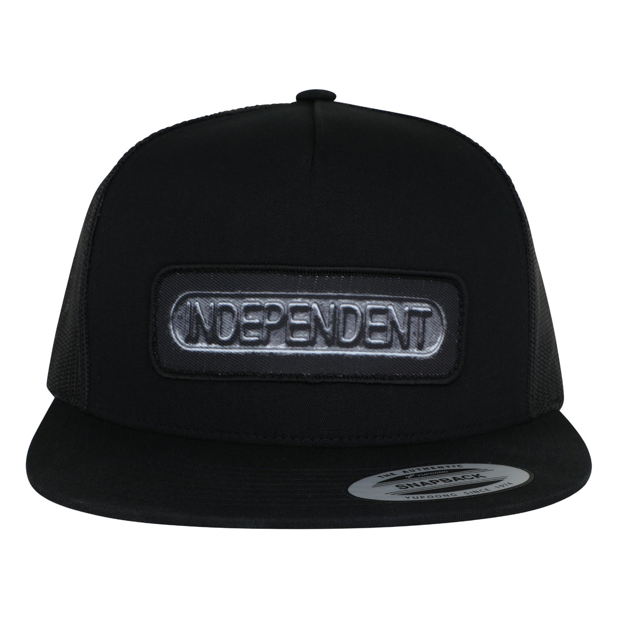 Independent Sand Cast Black Snapback Hat