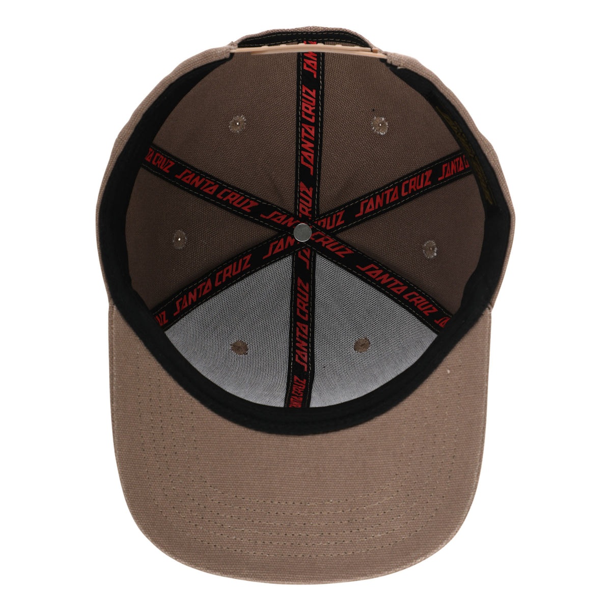 Santa Cruz Plasma Stacked Strip Snapback Structured Hat Khaki