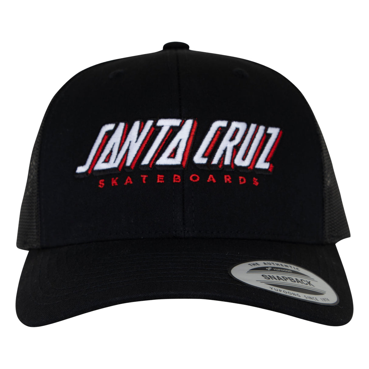 Santa Cruz Big Strip Black Snapback Hat