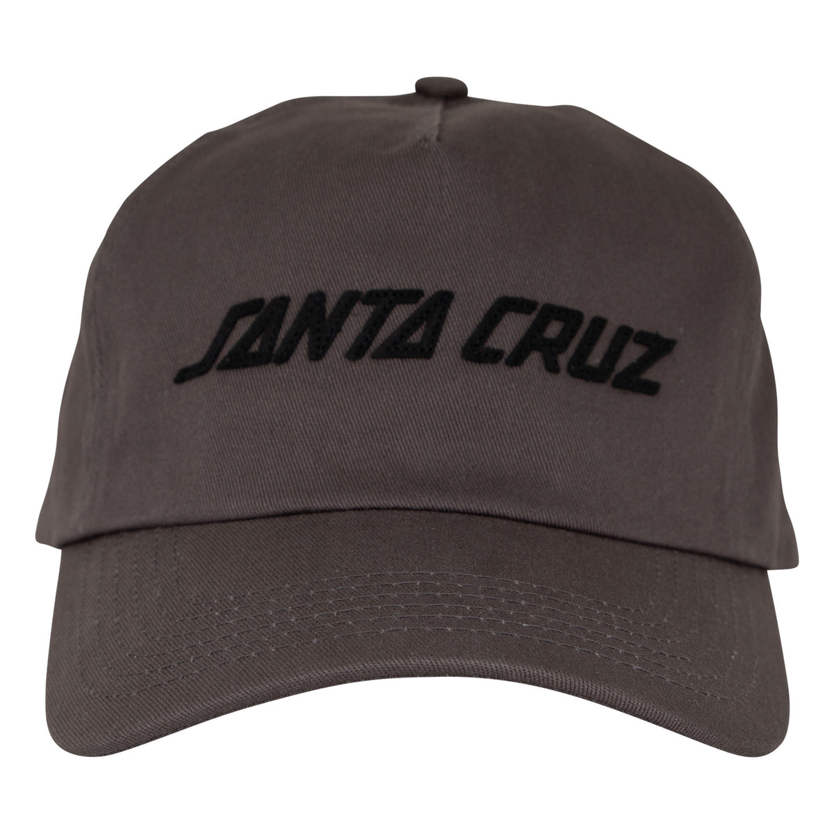 Santa Cruz Strip Felt Snapback Unstructured Hat Charcoal
