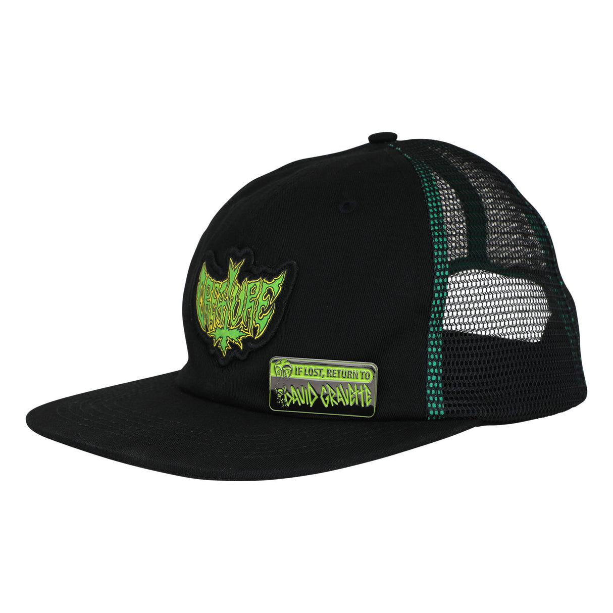 Creature Gravette Hippie Skull 20th Black Snapback Unstructured Hat