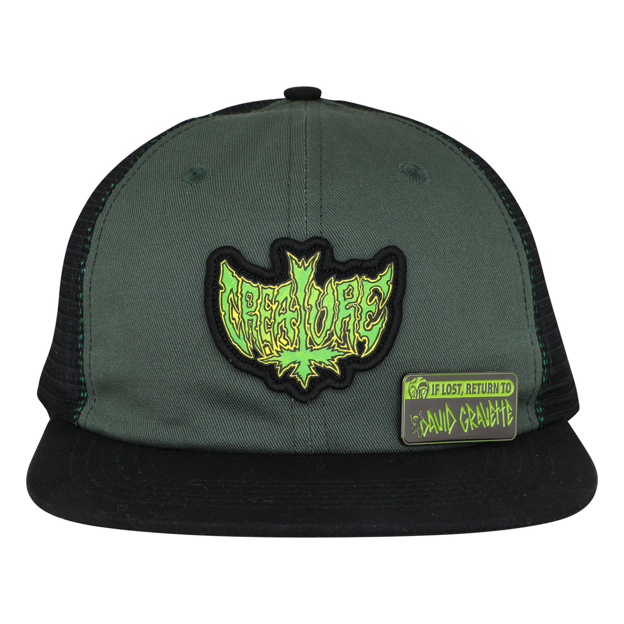 Creature Gravette Hippie Skull 20th Black Snapback Unstructured Hat