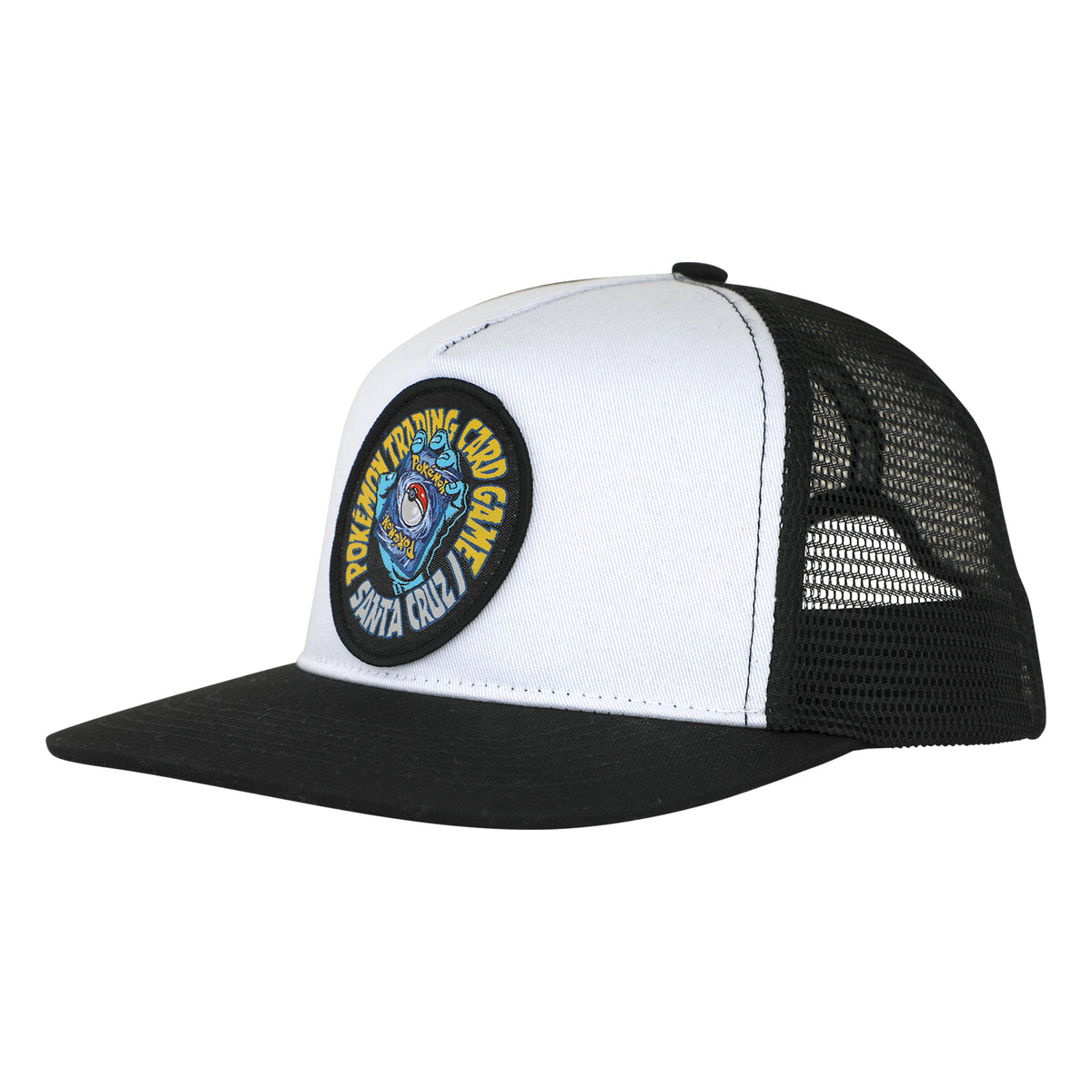 Santa Cruz x Pokémon TCG Hand Mesh Trucker Structured Youth Hat White/Black