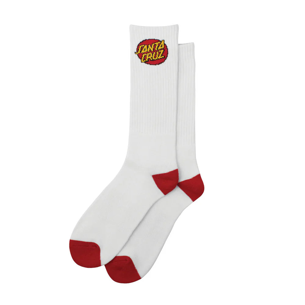 Santa Cruz Cruz Crew 2 Pack White Socks
