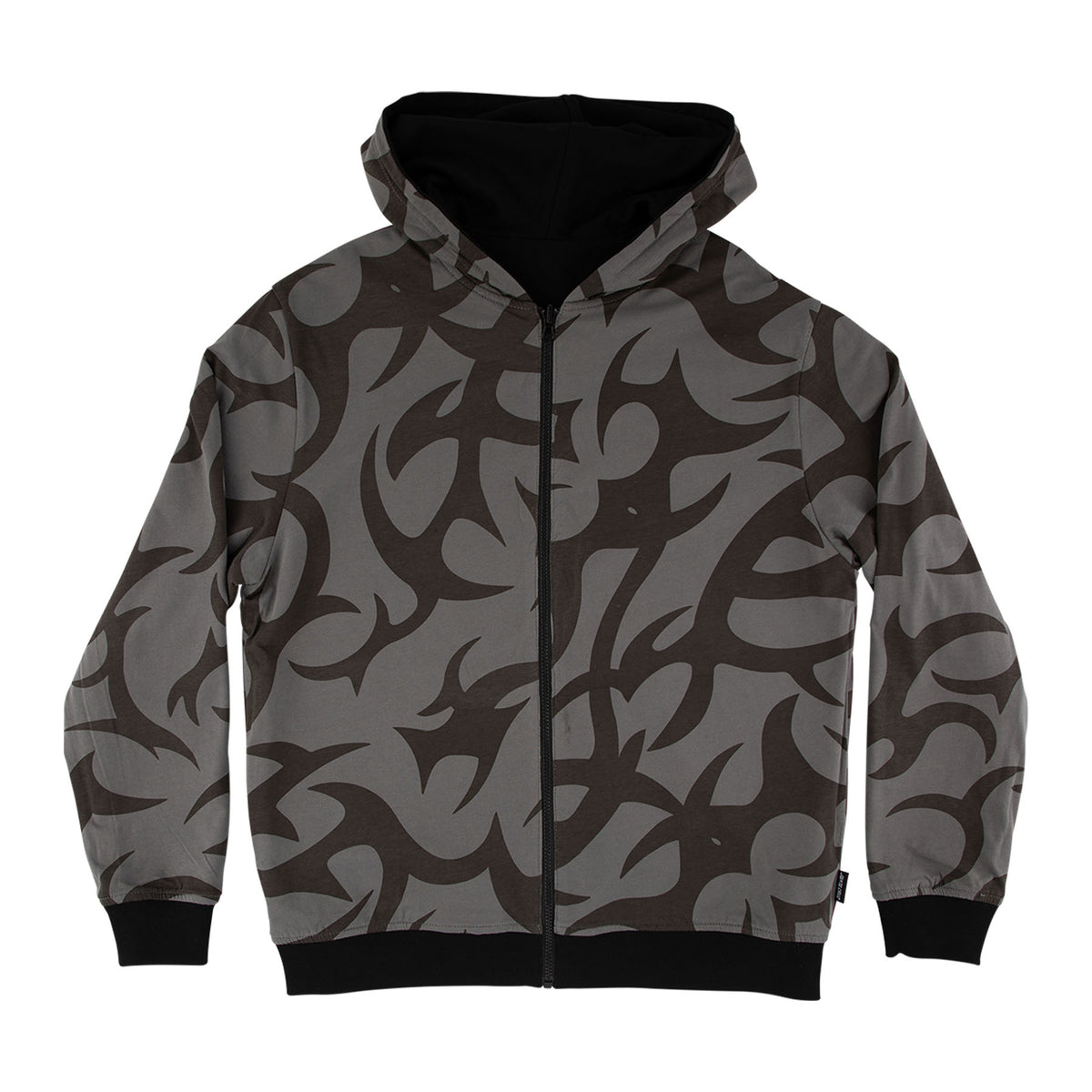 Santa Cruz Dressen Tribal Arch Reversible Zip Hooded Jacket Black