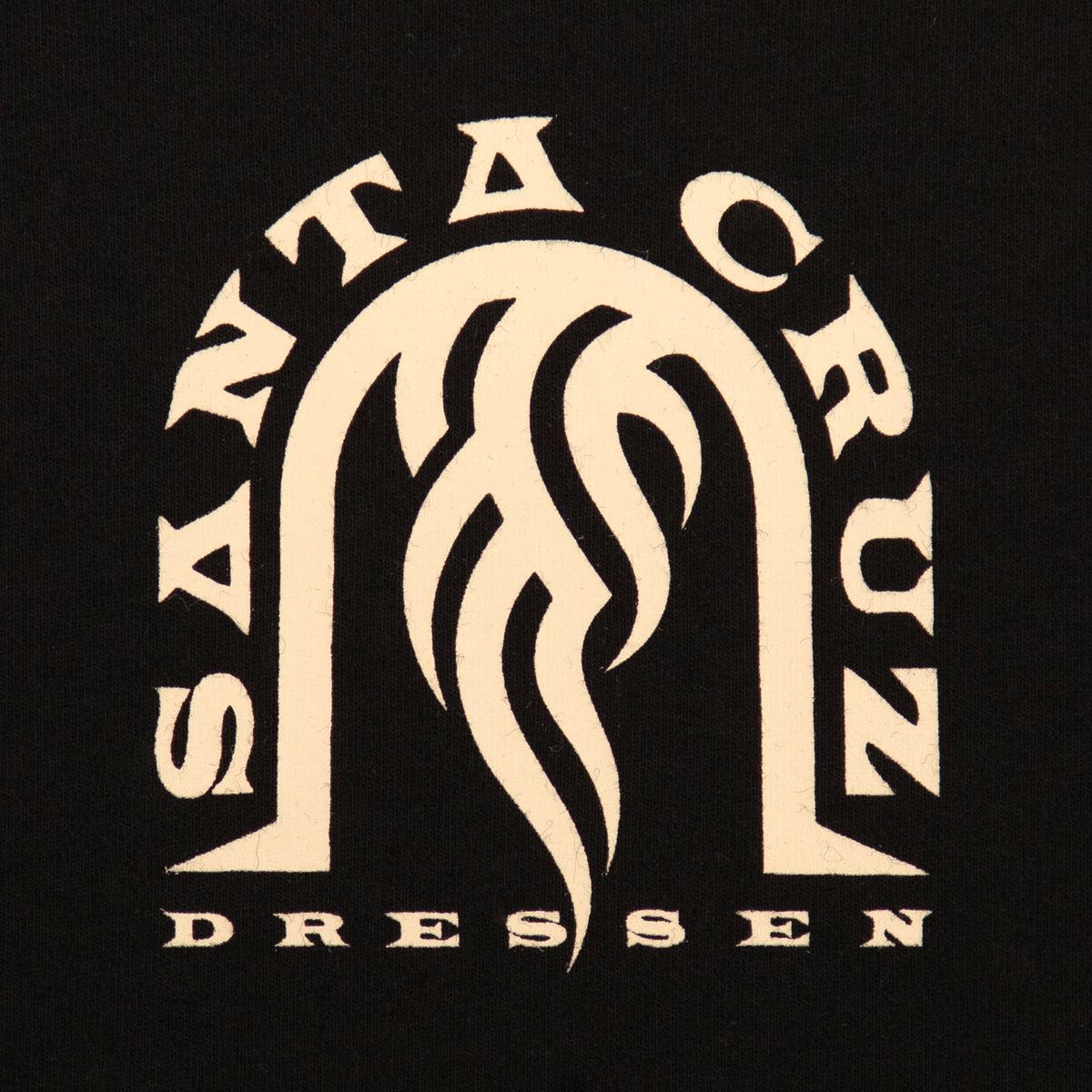Santa Cruz Dressen Tribal Arch Reversible Zip Hooded Jacket Black