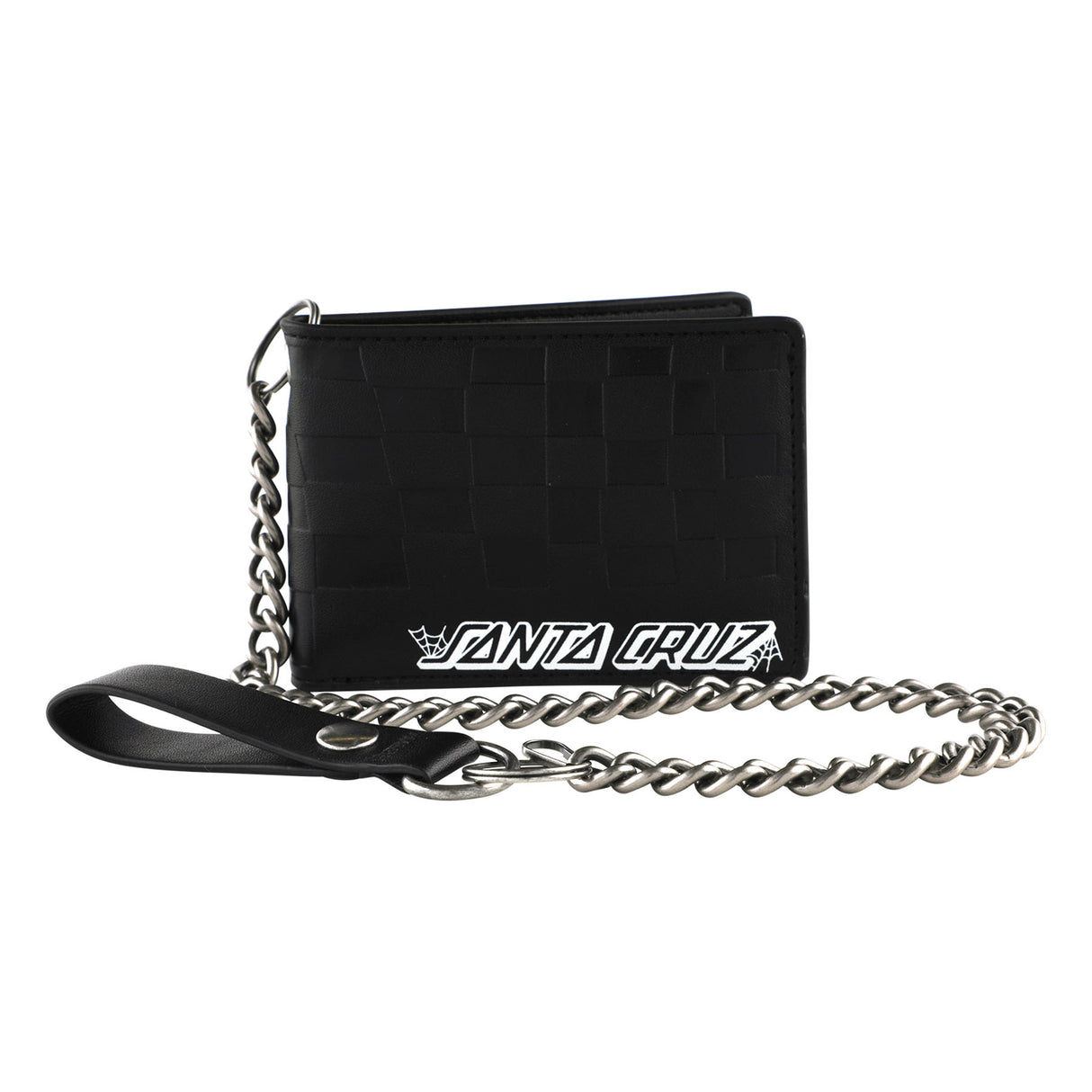 Santa Cruz Check Web Strip Chain Wallet Black
