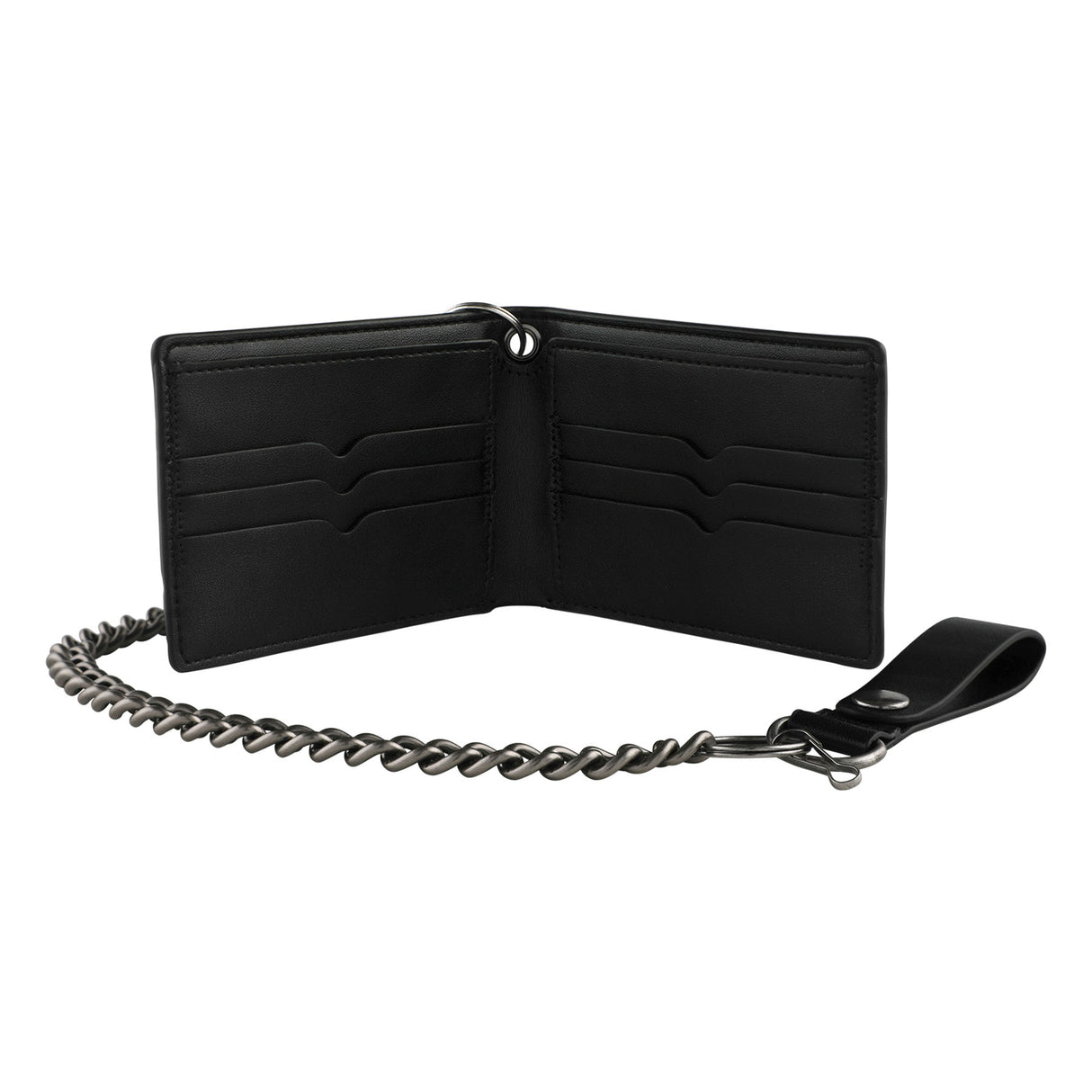 Santa Cruz Check Web Strip Chain Wallet Black