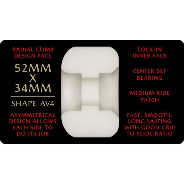 Powell Peralta Dragon Formula Red Nano Rat 93a 52mm x 34mm AV4 Skateboard Wheels