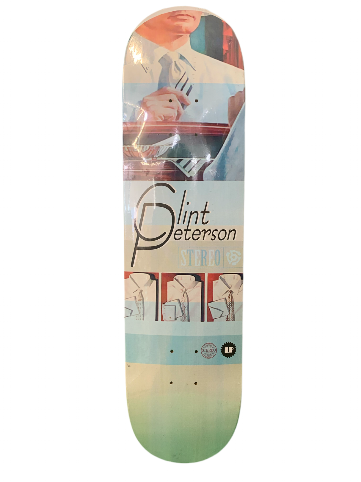 Stereo Clint Peterson Dress Shirt 8" Classic Skateboard Deck