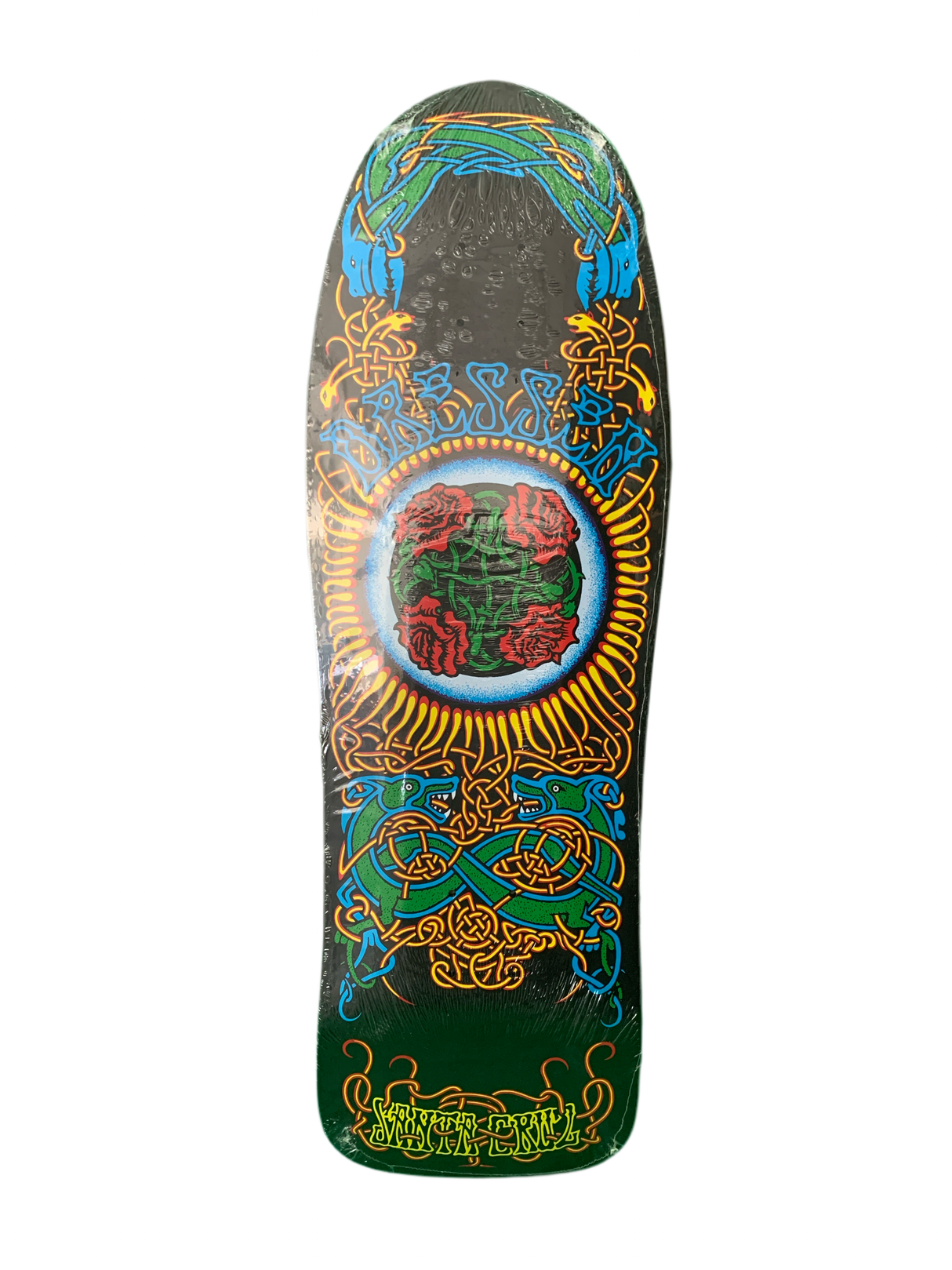Santa Cruz Eric Dressen Roses Matte Black 10.3" Reissue Classic Skateboard Deck