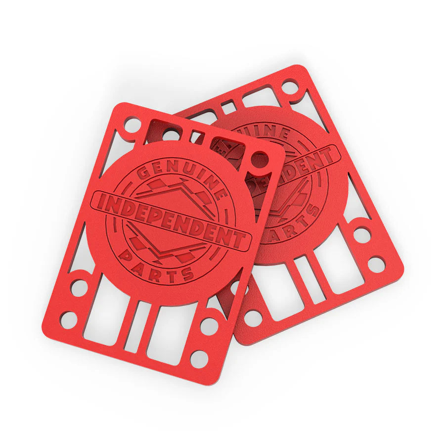 Independent 1/8" Red Set of 2 Risers