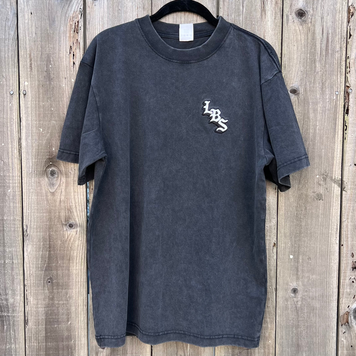 Long Beach Skate Co LBS Long Side Vintage Black Oversized S/s Shirt