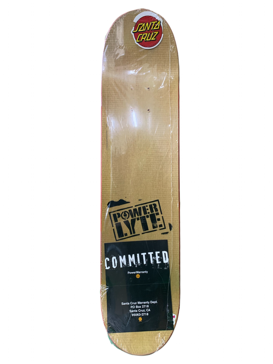 Santa Cruz Powerlyte Reverse Strip 7.7" Classic Skateboard Deck