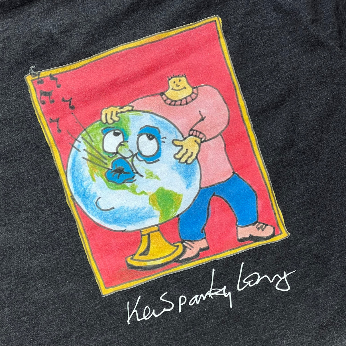 Long Beach Skate Co Postcard From Kevin "Spanky" Long Heather Graphite Black S/s Shirt