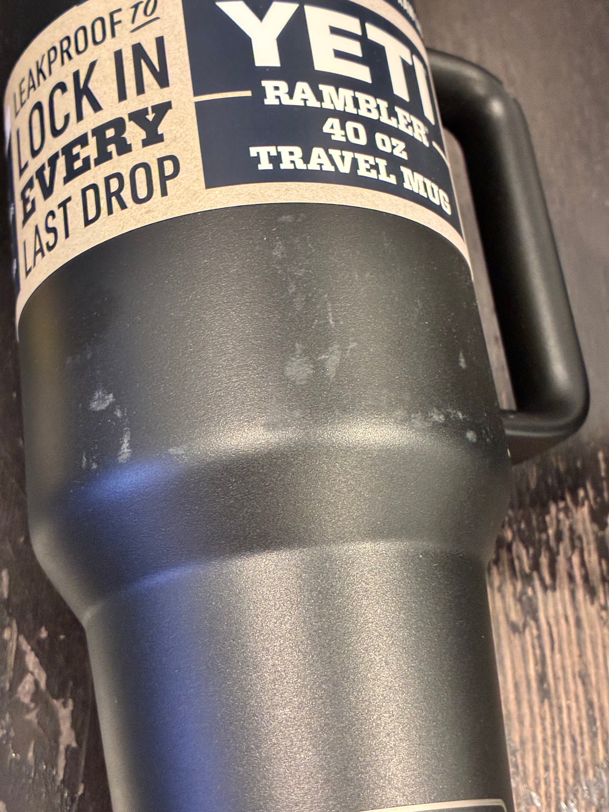 Yeti Rambler 40 oz Straw Travel Mug Black (Scratched, Read Description)