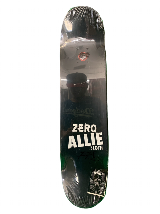 Zero Jon Allie Sloth Black 7.75" Classic Skateboard Deck