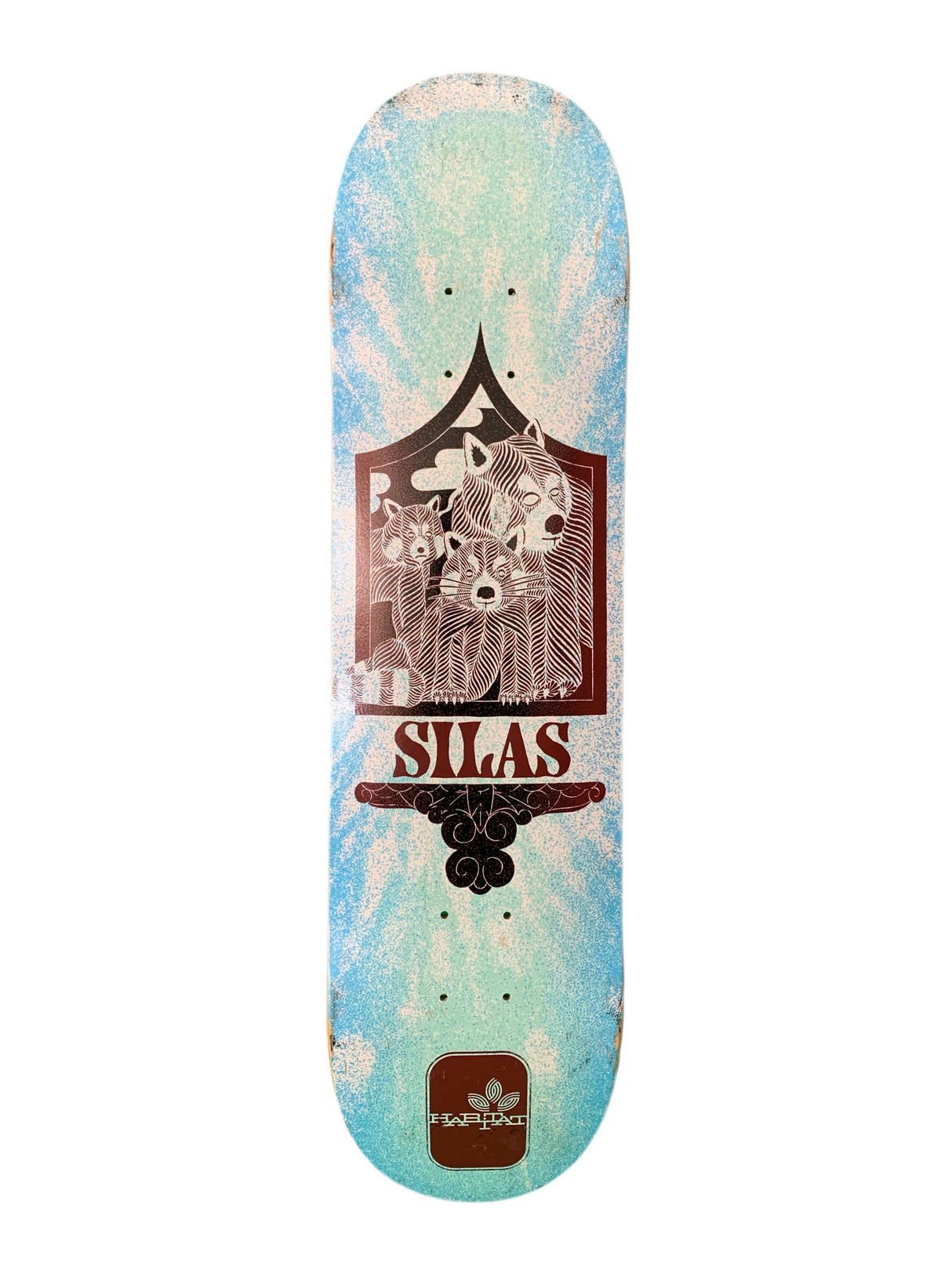 Habitat Silas Baxter-Neal Bear Crest Blue/Red 7.9" Classic Skateboard Deck