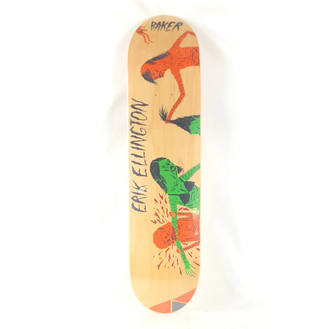 Baker Erik Ellington Nasty Neckface Series Blank Multi Color Size 7.625" Vintage NOS Deck