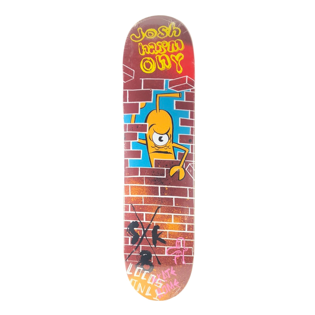 Toy Machine Josh Harmony Brick Wall Secteye Brown Yellow White Size 7.75" Vintage NOS Deck