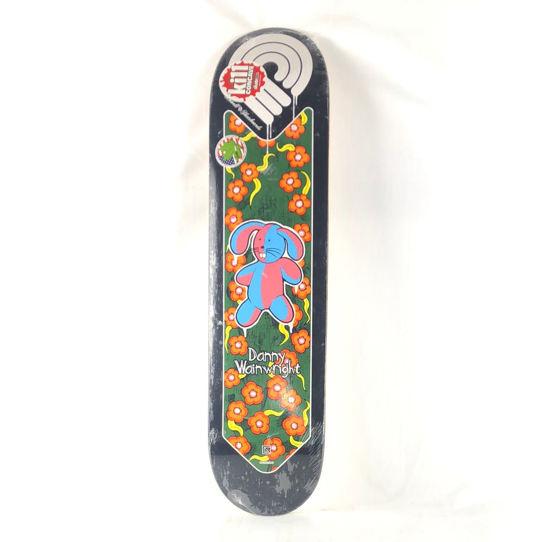 Powell Peralta Danny Wainwright Floral Bunny Graphic Black Multi Color Size 7.625" Skateboard Deck