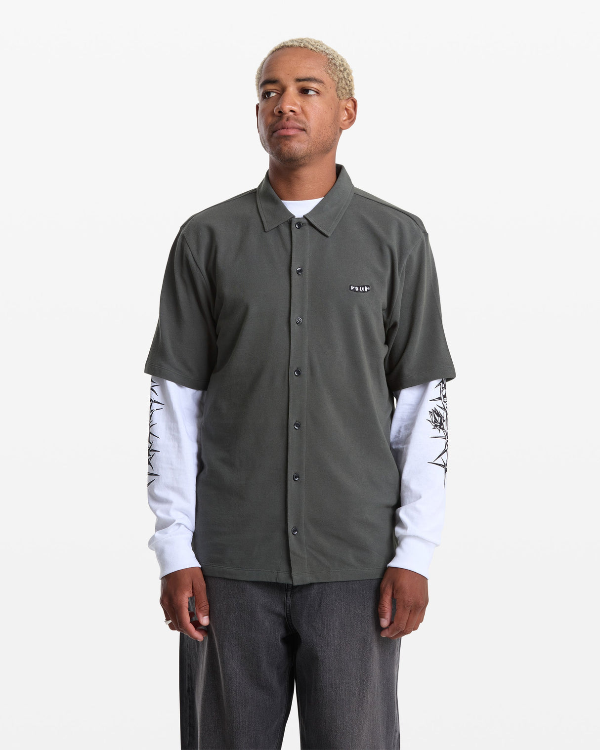 Volcom Chavo Castlerock Button Down S/s Shirt