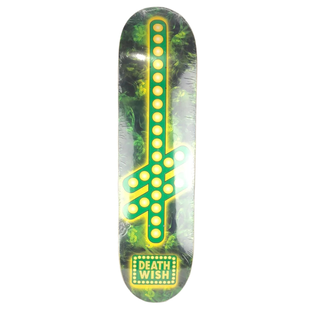 Deathwish Shake Junt Green/Yellow Size 8.475 Skateboard Deck