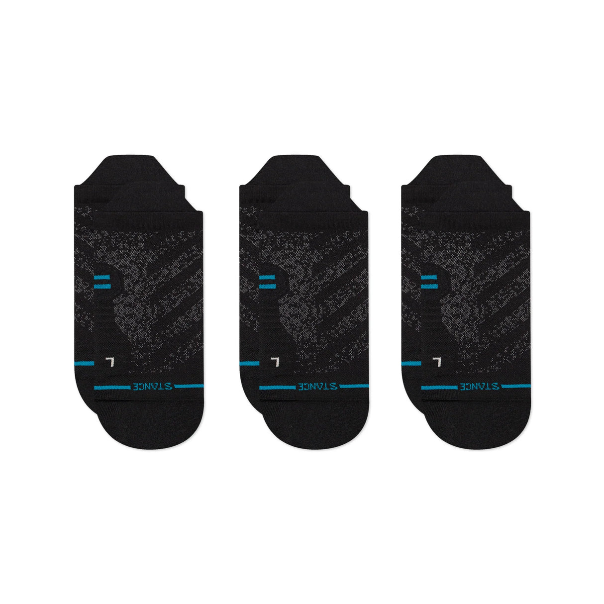 Stance Light Performance Black 3 Pack Run Tab Socks