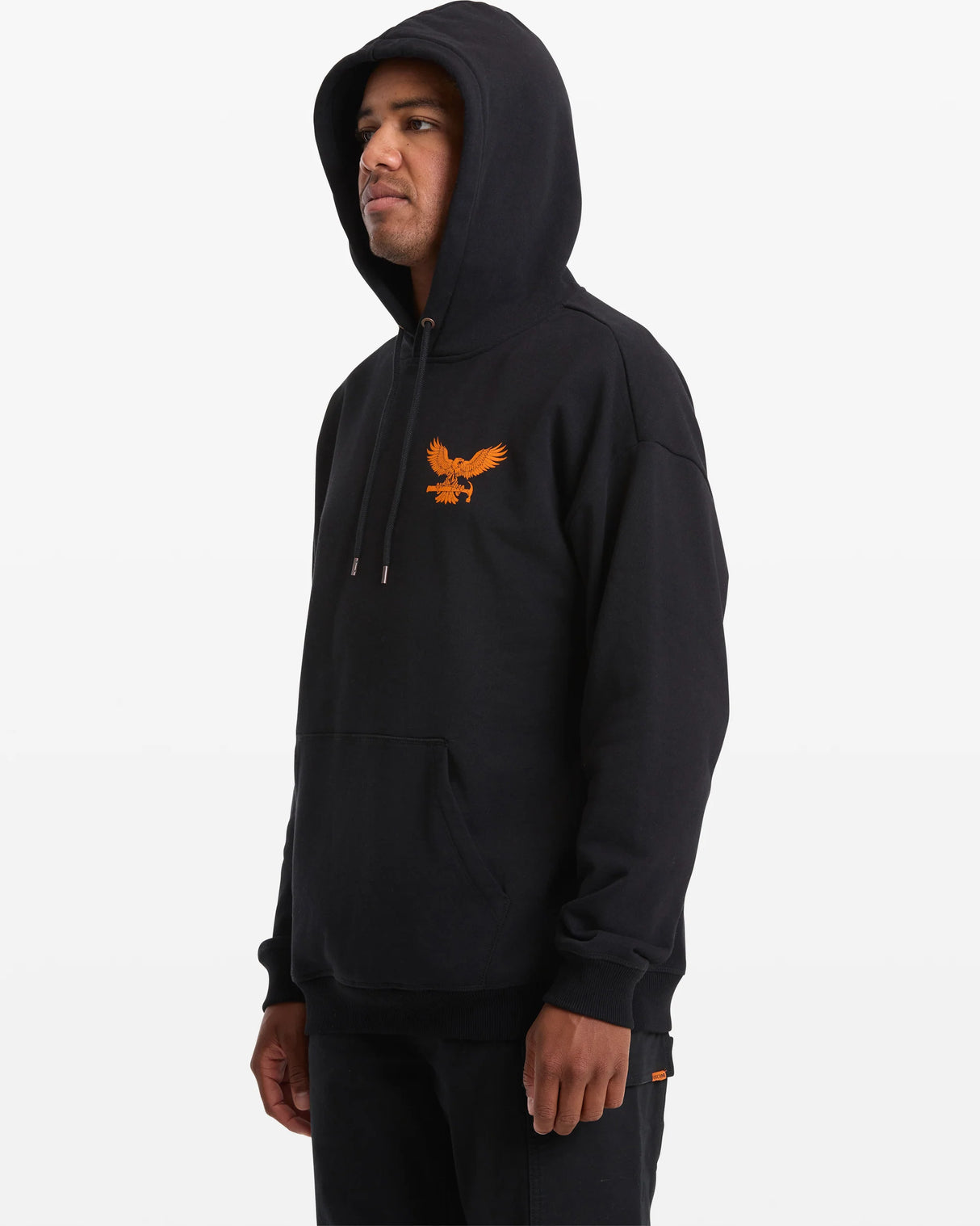 Volcom Hammered Black Pullover Hooded Sweatshirt