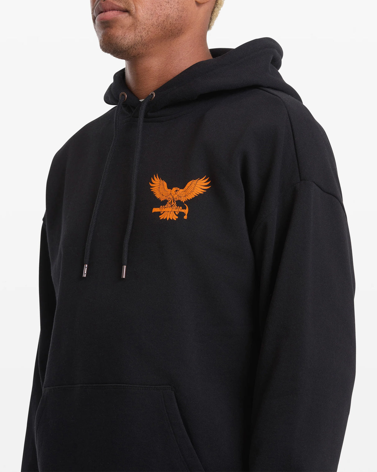 Volcom Hammered Black Pullover Hooded Sweatshirt