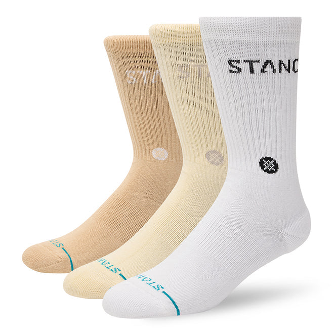 Stance Origin Crew 3 Pack Cream Socks