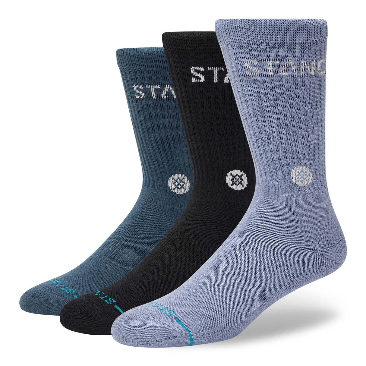 Stance Origin Crew 3 Pack Indigo Socks