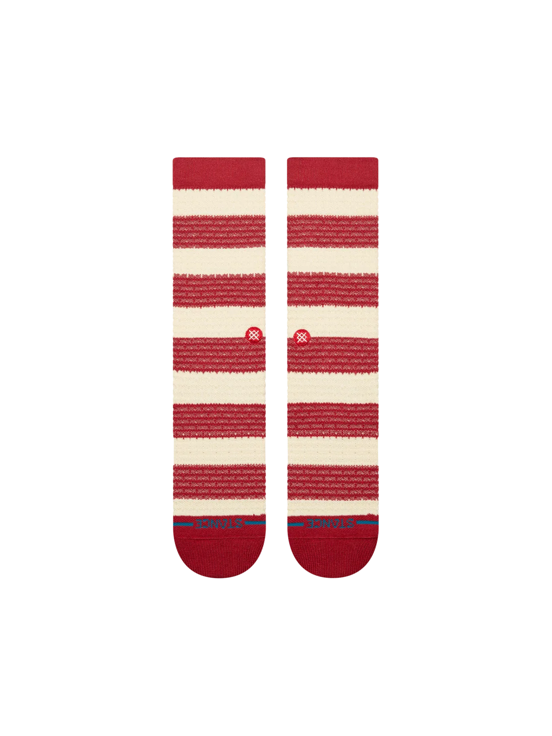 Stance Peppermint Waffle Crew Red Socks