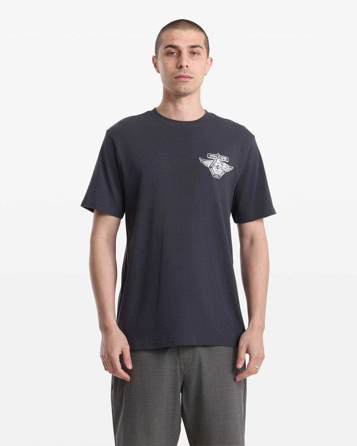 Volcom Free Wheel Washed Black S/s Shirt