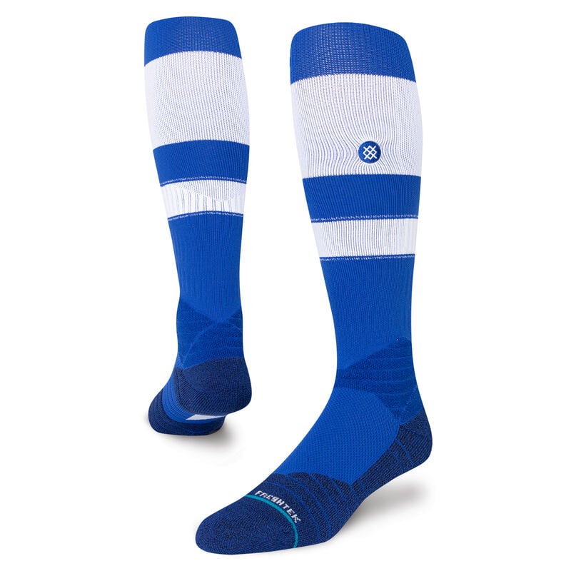 Socks Stripes White Blue Over the Calf Socks