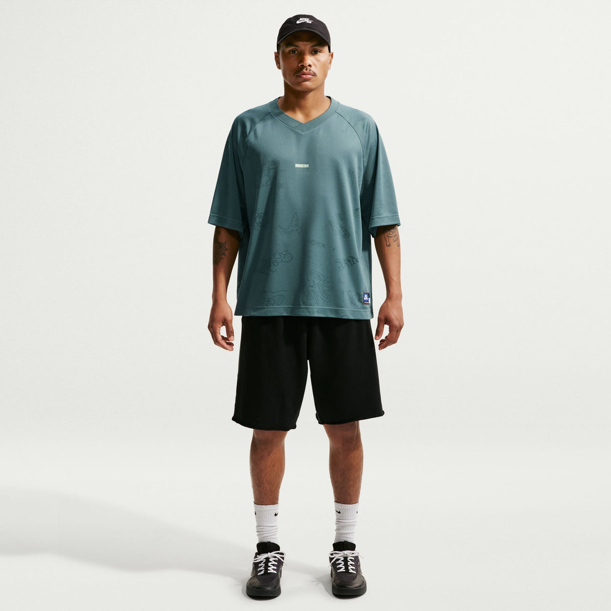 Nike SB Desk Doodle Mineral Slate Jacquard Skate Jersey