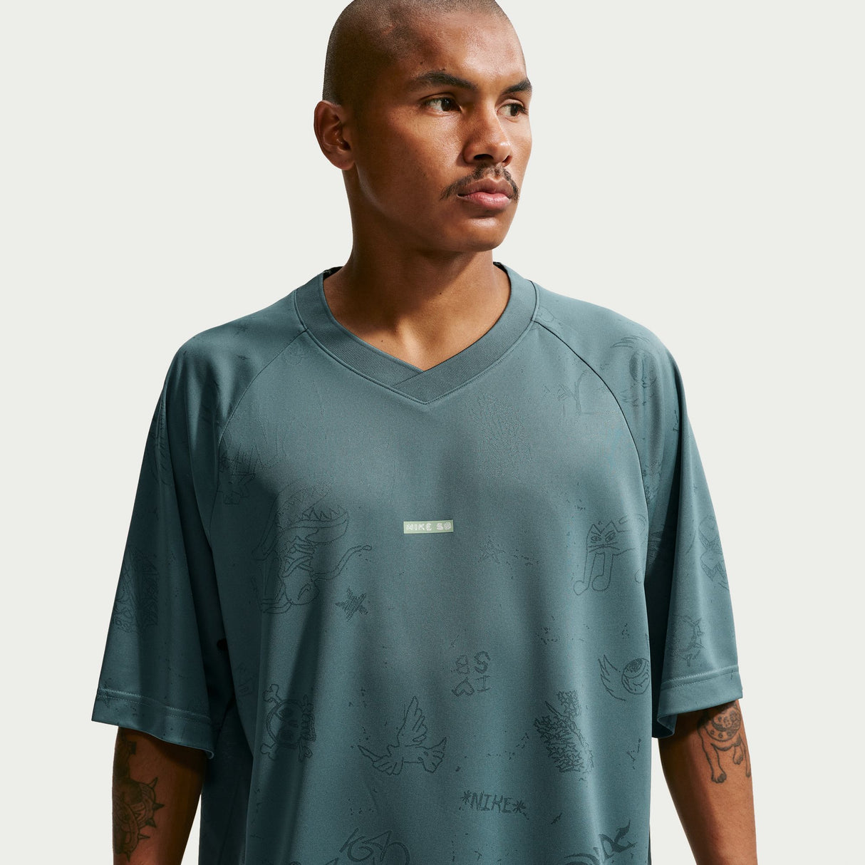Nike SB Desk Doodle Mineral Slate Jacquard Skate Jersey