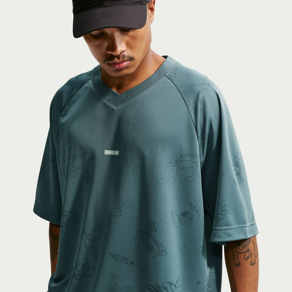 Nike SB Desk Doodle Mineral Slate Jacquard Skate Jersey