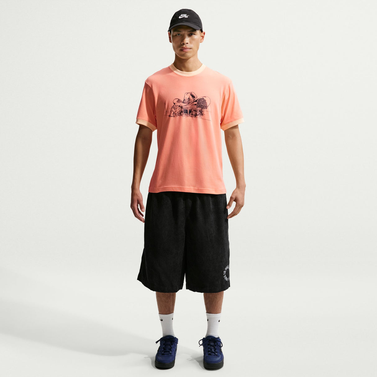 Nike SB Black / White Corduroy Skate Shorts