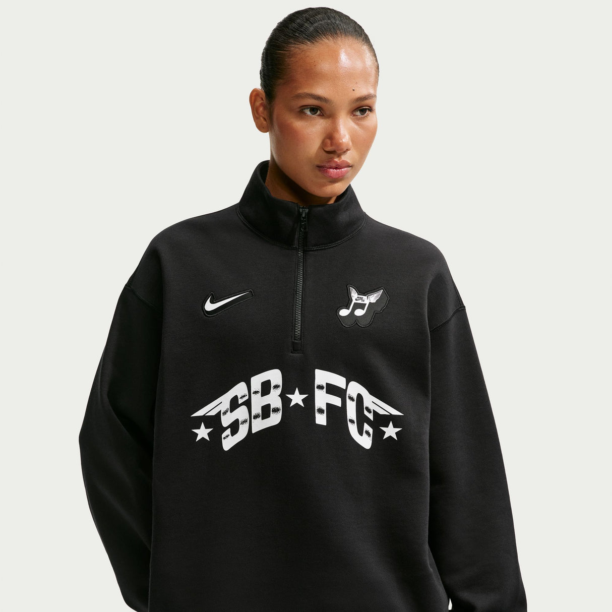 Nike SB Black FC Pack Half Zip Crew Fleece