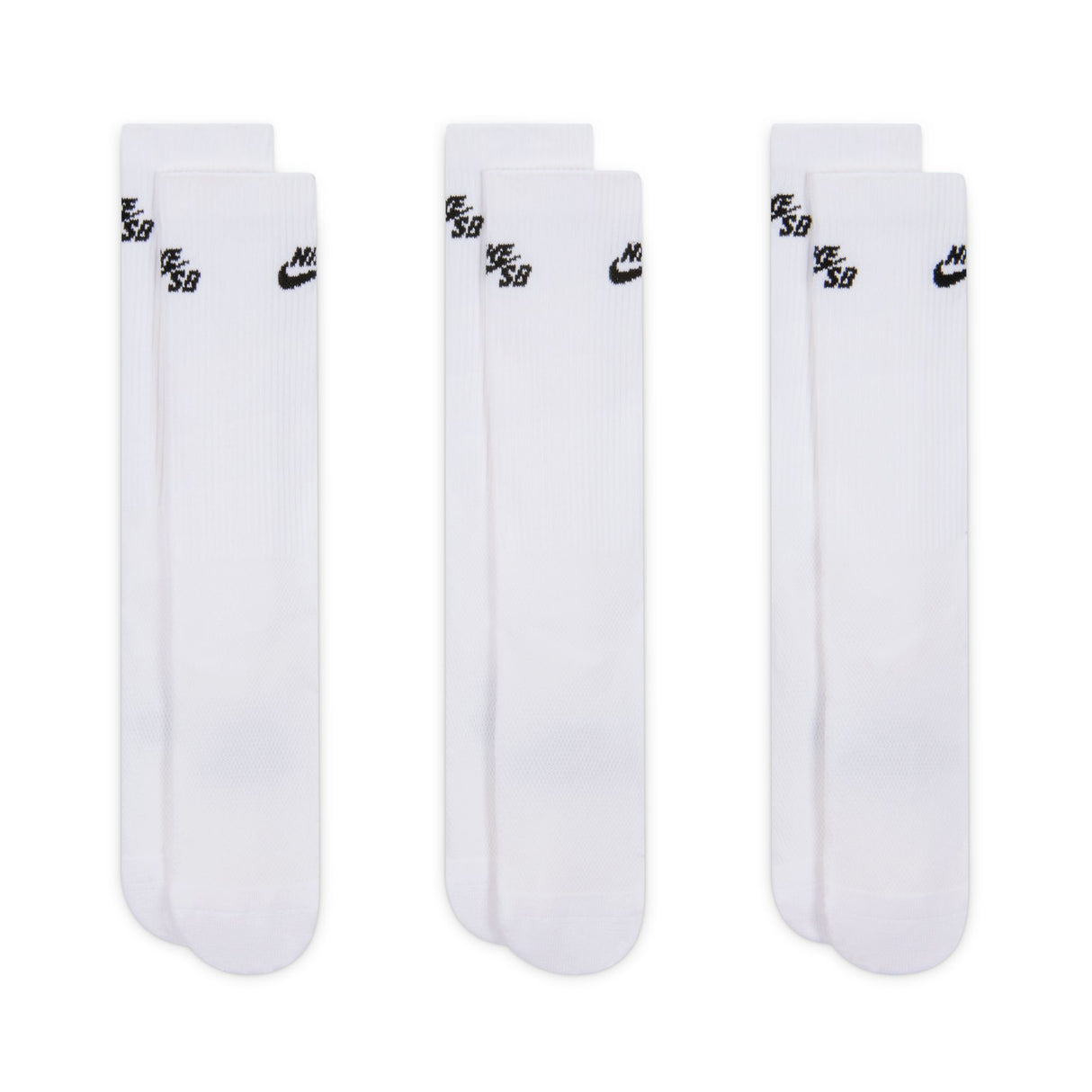 Nike Sb Everyday Elevated 3 Pack White Crew Socks IR1328-910